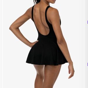 LA Apparel PONTE BOATNECK BALLERINA SKIRTED LEOTARD